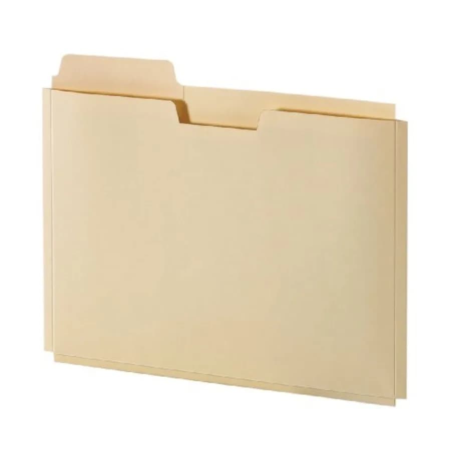 Manila Expanding File Folder Pocket -.75" Expansion - Letter Size File Folders with Reinforced Blank Customizable 1/3 Cut Tabs
