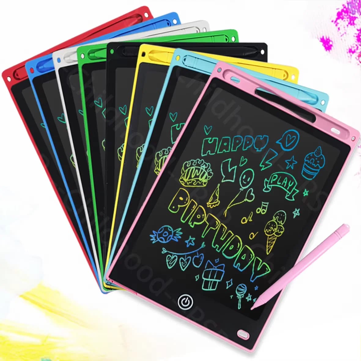 8.5 inch high-definition screen writing table, color drawing board, erasure with one touch, creative board for instant drawings, perfect for school gifts, holiday gifts, birthday gifts.