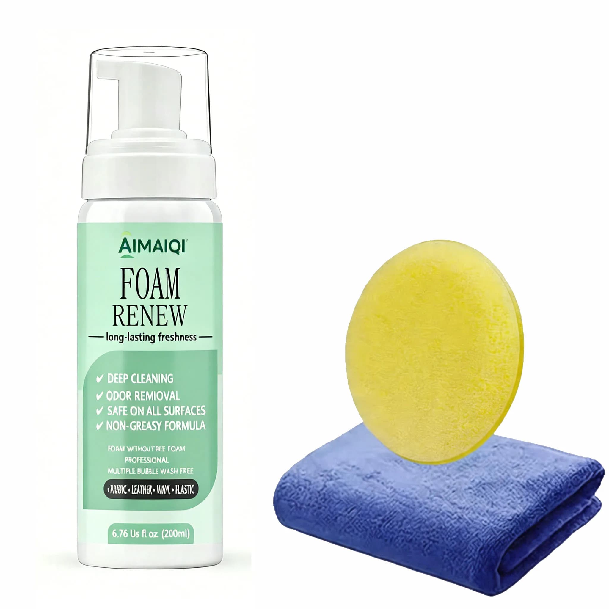 Soluzione detergente schiumogena multi-superficie con formula delicata, perfetta per la pulizia profonda di interni auto, tappezzeria, tessuti e moquette