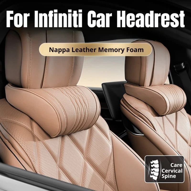 For Infiniti Car Neck Pillow Fit Q50 Q60 QX50 QX55 QX60 QX80 Memory Foam Car Lumbar Support Relieve Fatigue Car Accessories