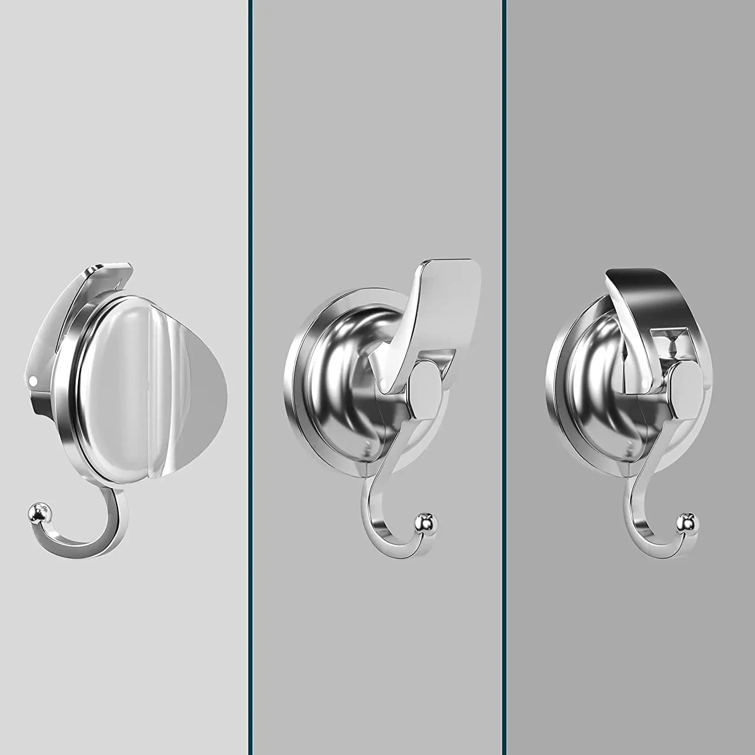 Ganci a ventosa riutilizzabili per doccia senza foratura, ganci a ventosa per cucina e bagno
