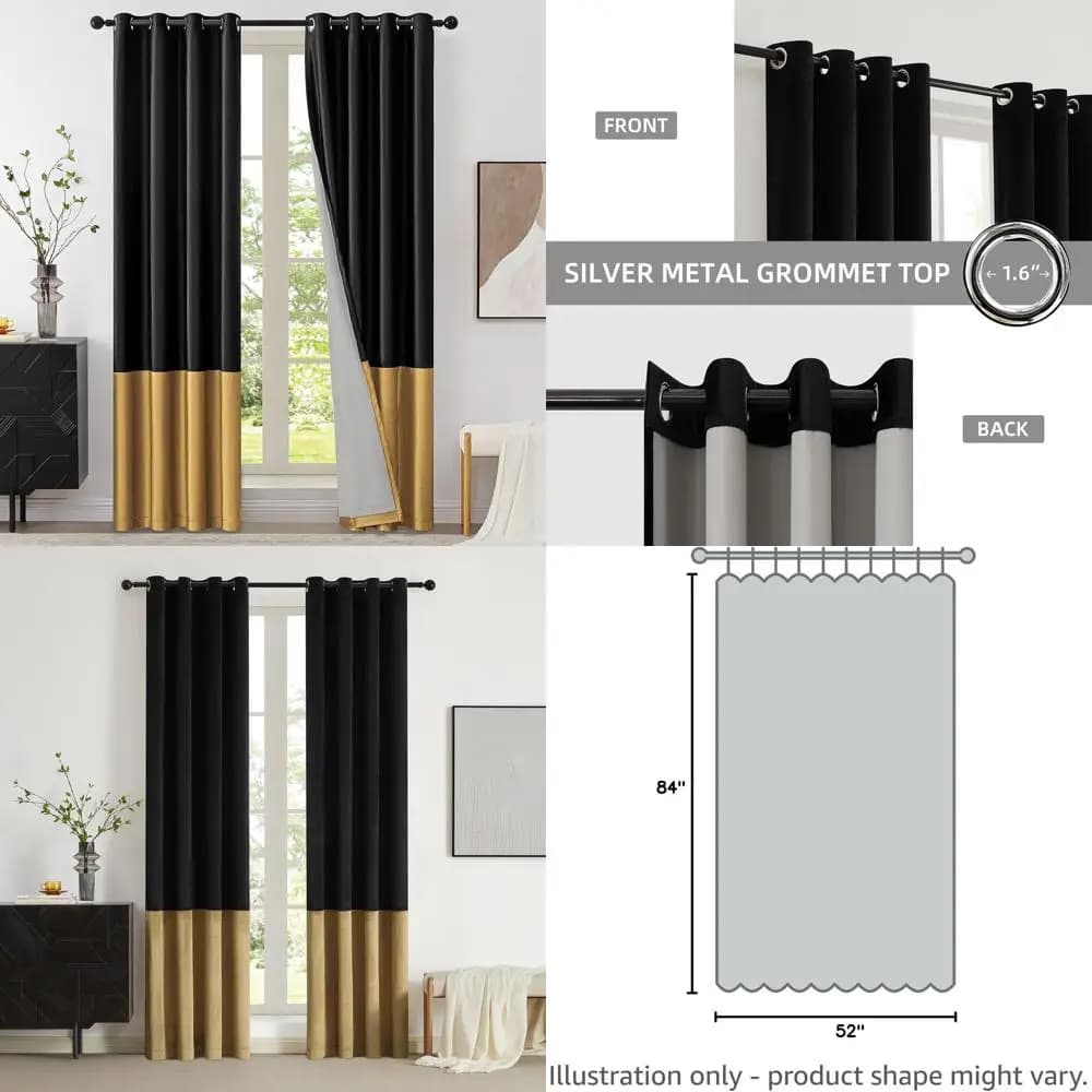 Tende Oscuranti in Velluto, Lunghezza 213 cm, Pannelli Moderni Termoisolanti, Set di 2 per Arredamento Casa