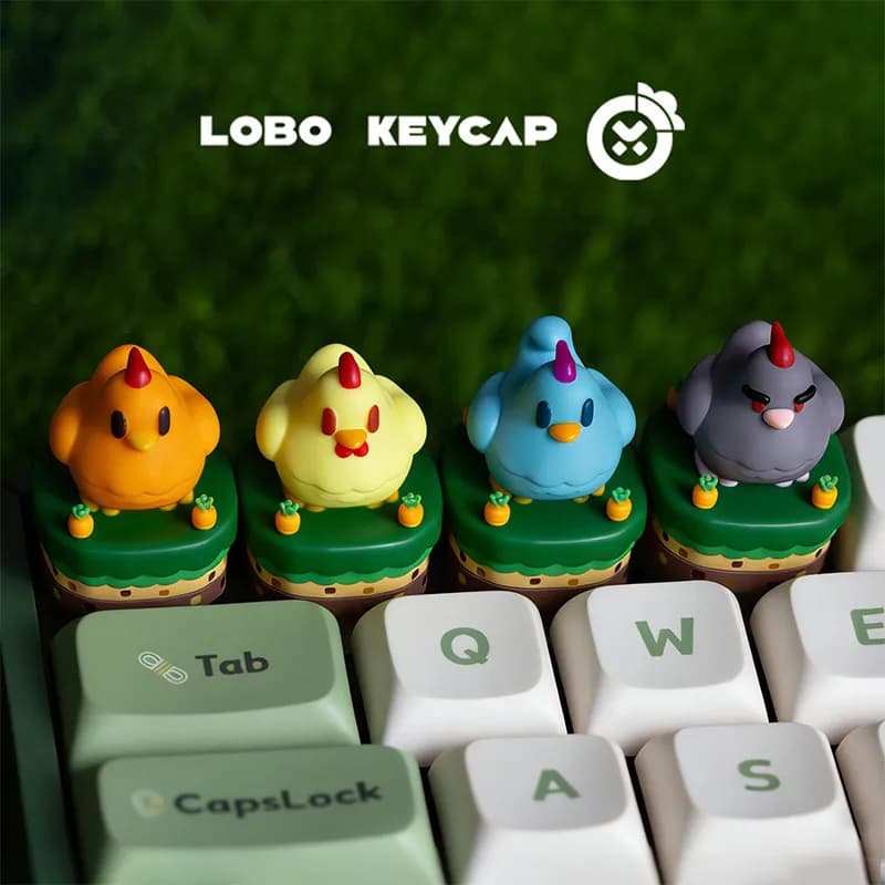 Star Dew Valley Story Periphery Chicken Series Keycaps Cute Resin Single Gift Customized Mechanical Keyboard Cap Cartoon Keycap