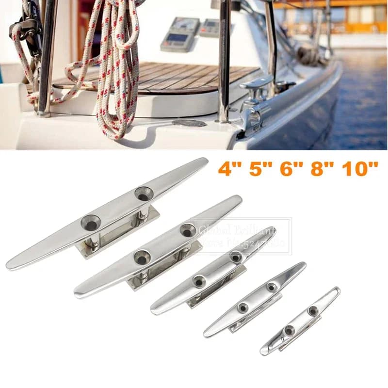 4 "5" 6 "8" 10 "Heavy duty 316 acciaio inossidabile lucido ponte di barca marina ormeggio tacchetta corda per yacht barca a vela universale