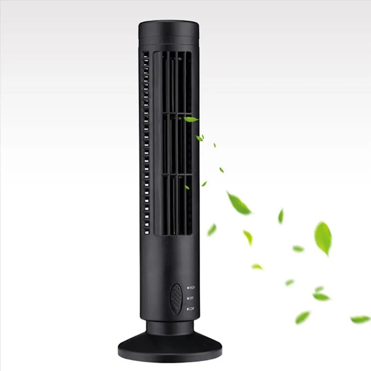 【RU30】2X Nuovo ventilatore a torre USB Ventilatore senza lama Ventilatore elettrico a torre Mini condizionatore d'aria verticale, ventilatore senza lama Nero