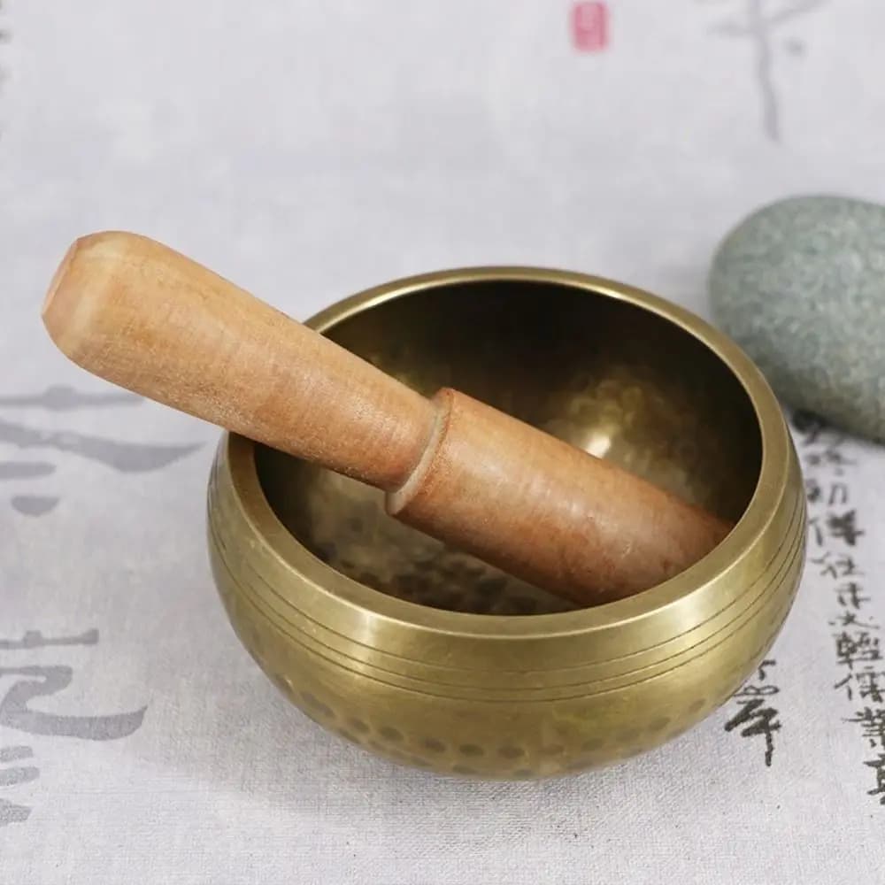 Nepal Tibetan Singing Bowl Set Multi-size Soft Cushion Meditation Chanting Bowl Wooden Striker Healing Metal Sound Bowl