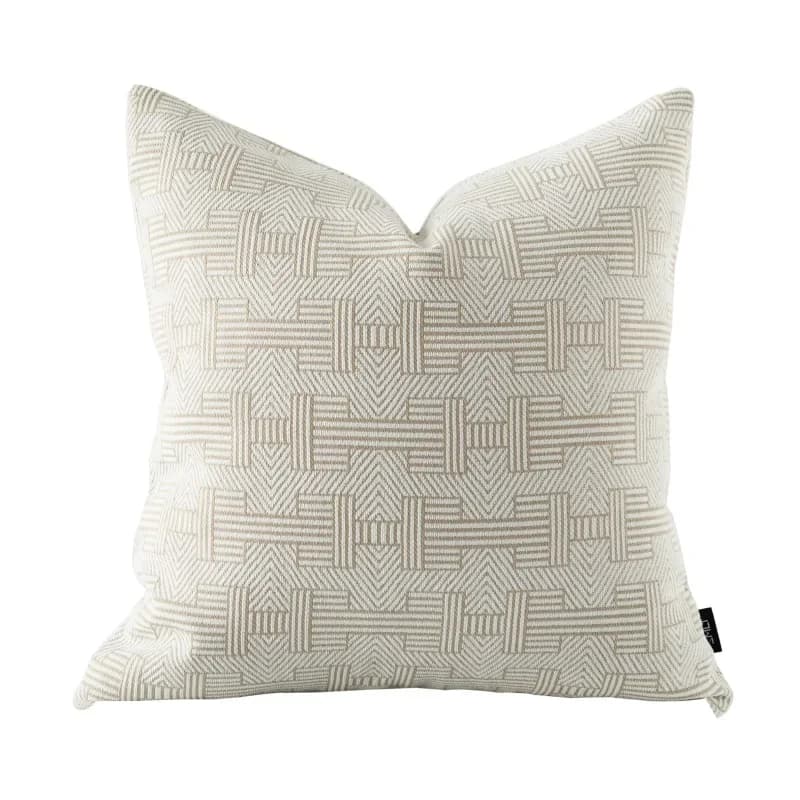 Fodera per cuscino jacquard geometrica bifacciale di alta gamma, moderna e di lusso leggero, decorativa 45x45/50x50cm per l'arredamento della casa