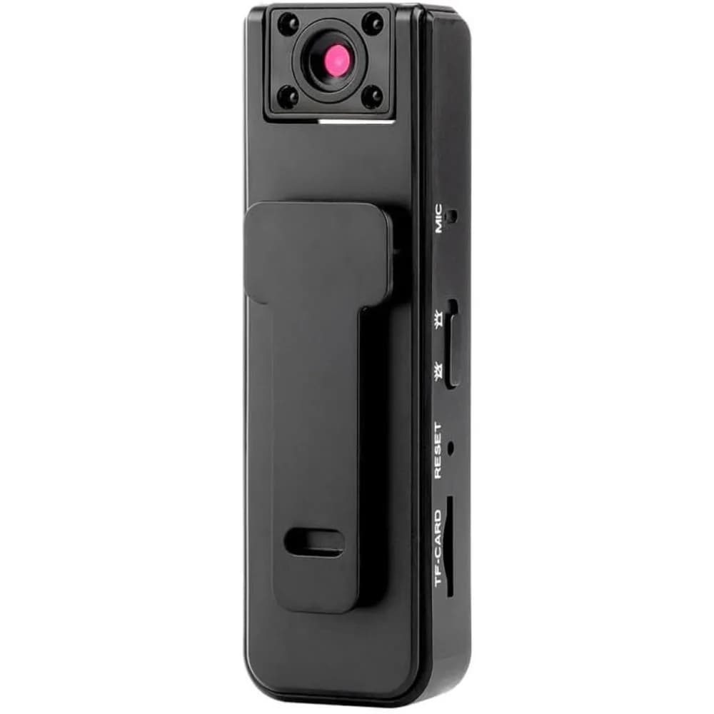 Videocamera Portatile HD 1080P A9 Mini con Clip Posteriore, Registratore Audio Video Indossabile per Sport, Grandangolare con Visione Notturna a Infrarossi