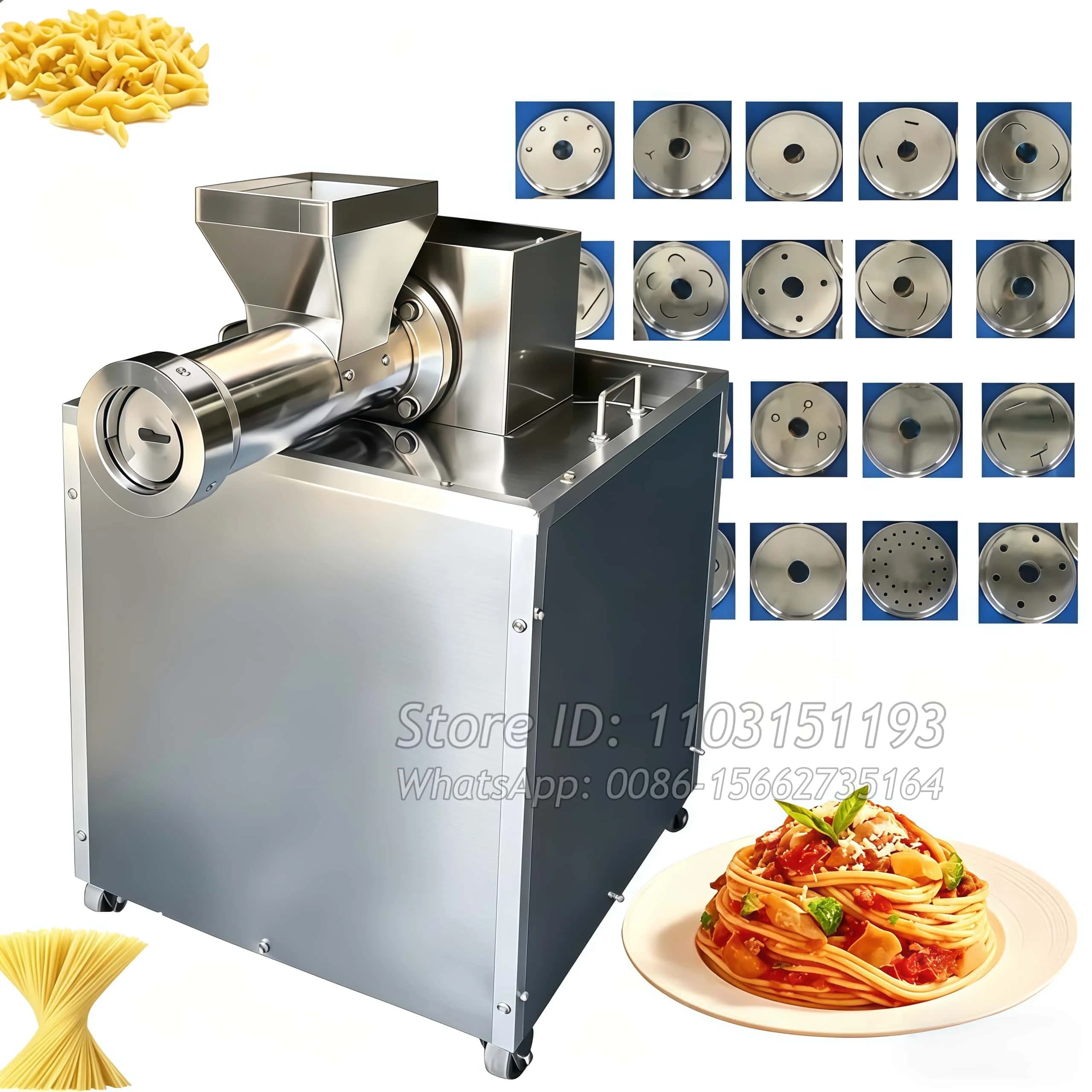 Macchina Automatica Elettrica per Pasta e Maccheroni, Estrusore per Spaghetti e Tubi Cavi, Impastatrice per Pasta