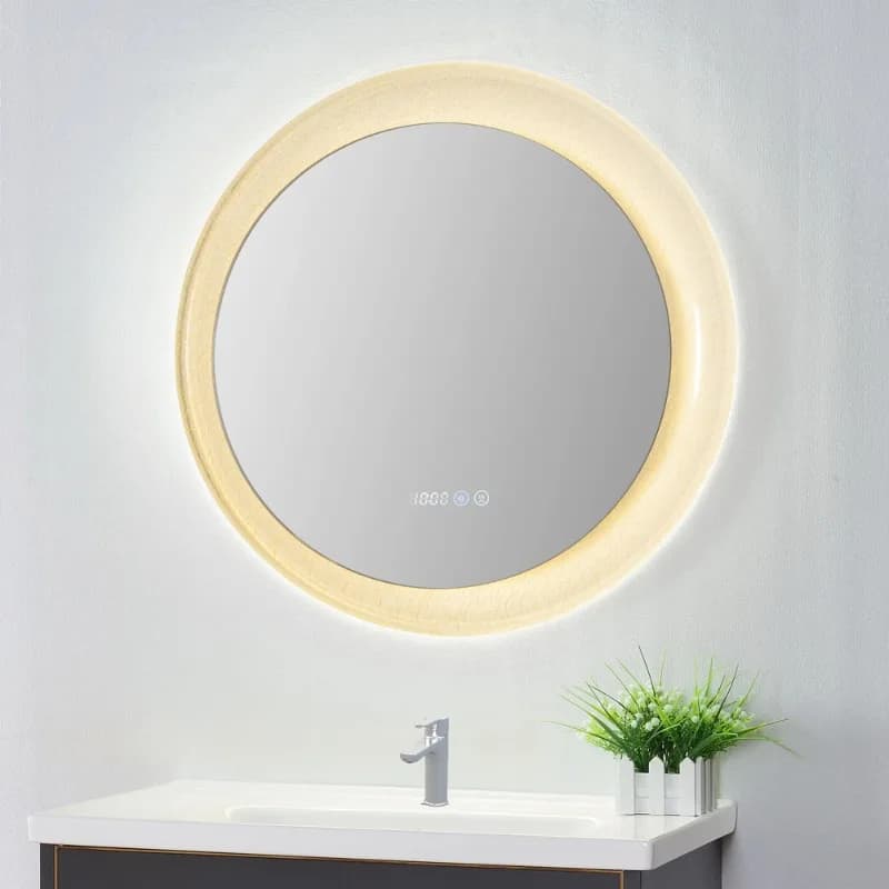 Acrylic smart bathroom mirror high definition wall led makeup with lamp wall bathroom wholesale