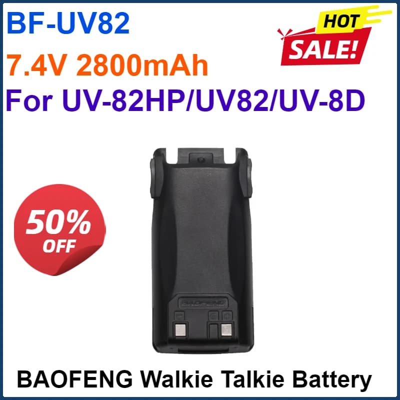 7.4V 2800mAh Baofeng UV-82 Batteria TypeC CARGA Per Walkie Talkie UV-82 UV-8D UV-82HP UV-82WX Radio bidirezionali Batteria agli ioni di litio