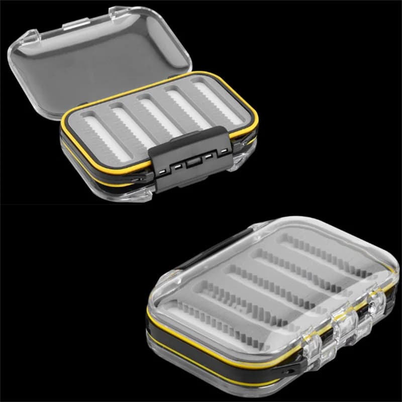 Scatola da pesca leggera tascabile pratica scatola per attrezzatura a doppia faccia per mosche d'acqua salata Gadget Box accessori per la pesca
