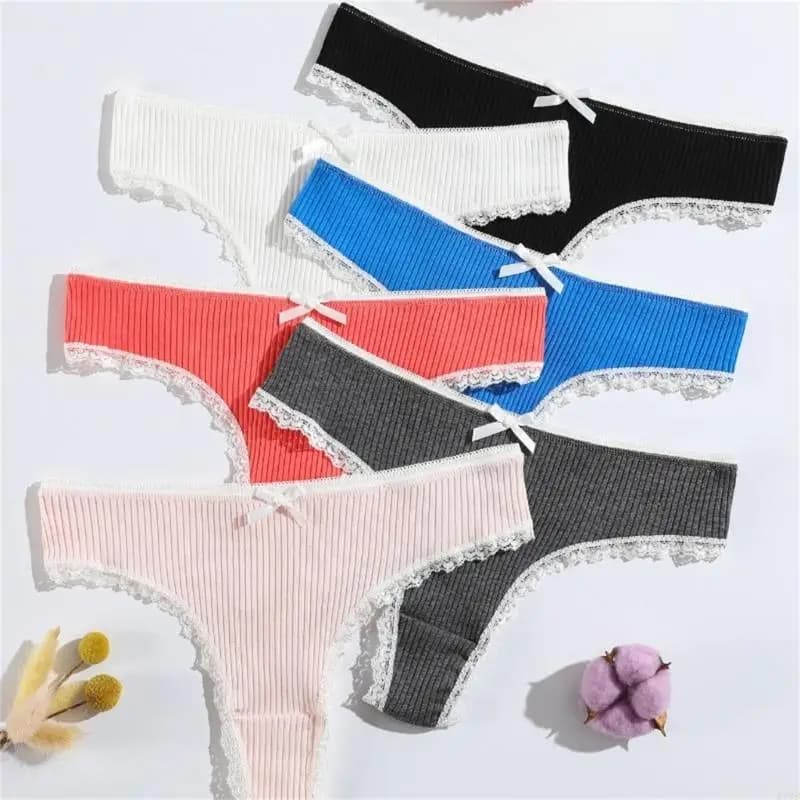 6Pcs Seamlesses Thongs for Women No Show Thong Underwear Lady Breathable Panty G-String Soft Undie Tanga Gifts