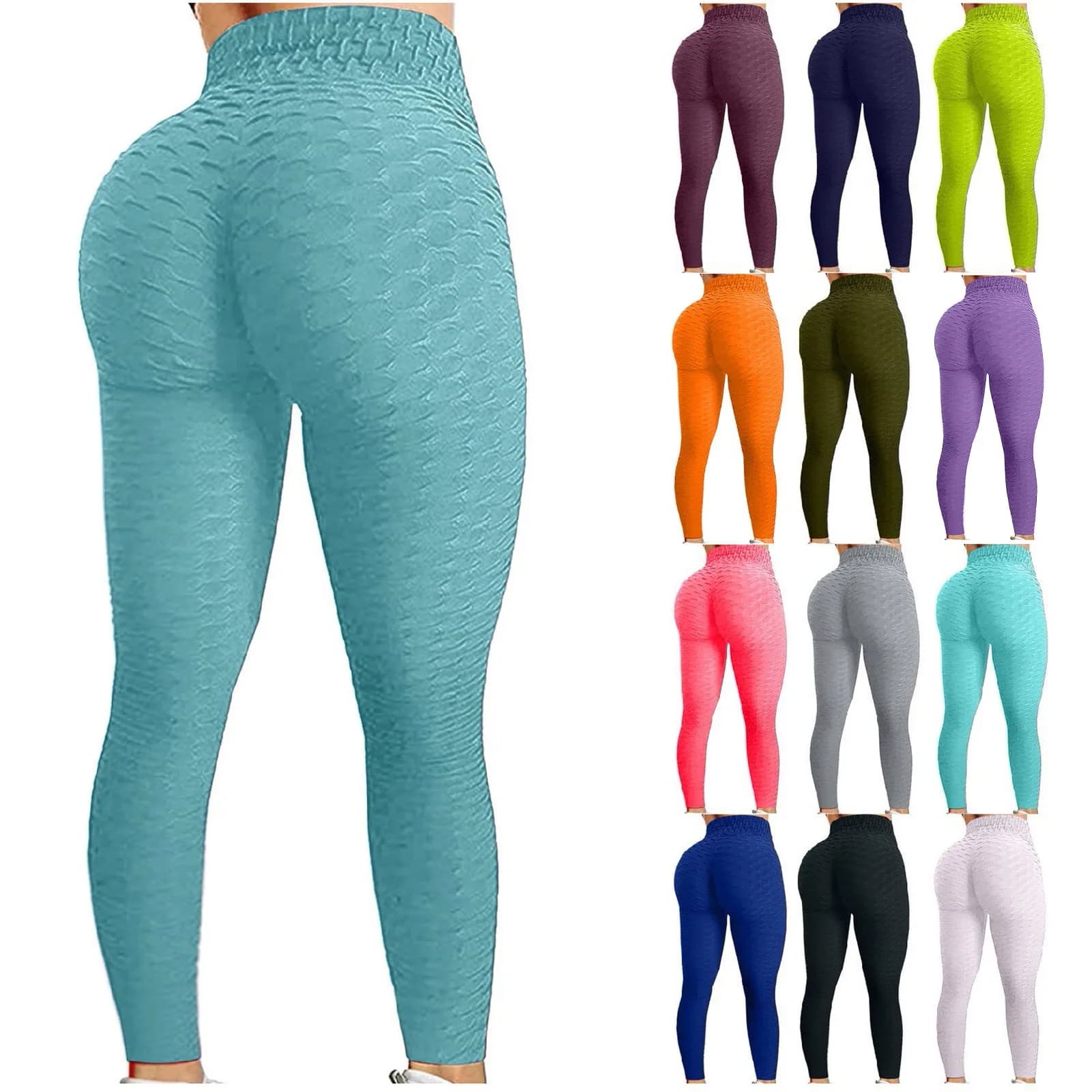 Leggings da yoga Donna Fitness Corsa Pantaloni slim a vita alta Push Up Sport Palestra Quick Dry Jogging corsa Pantaloni lunghi da allenamento femminile