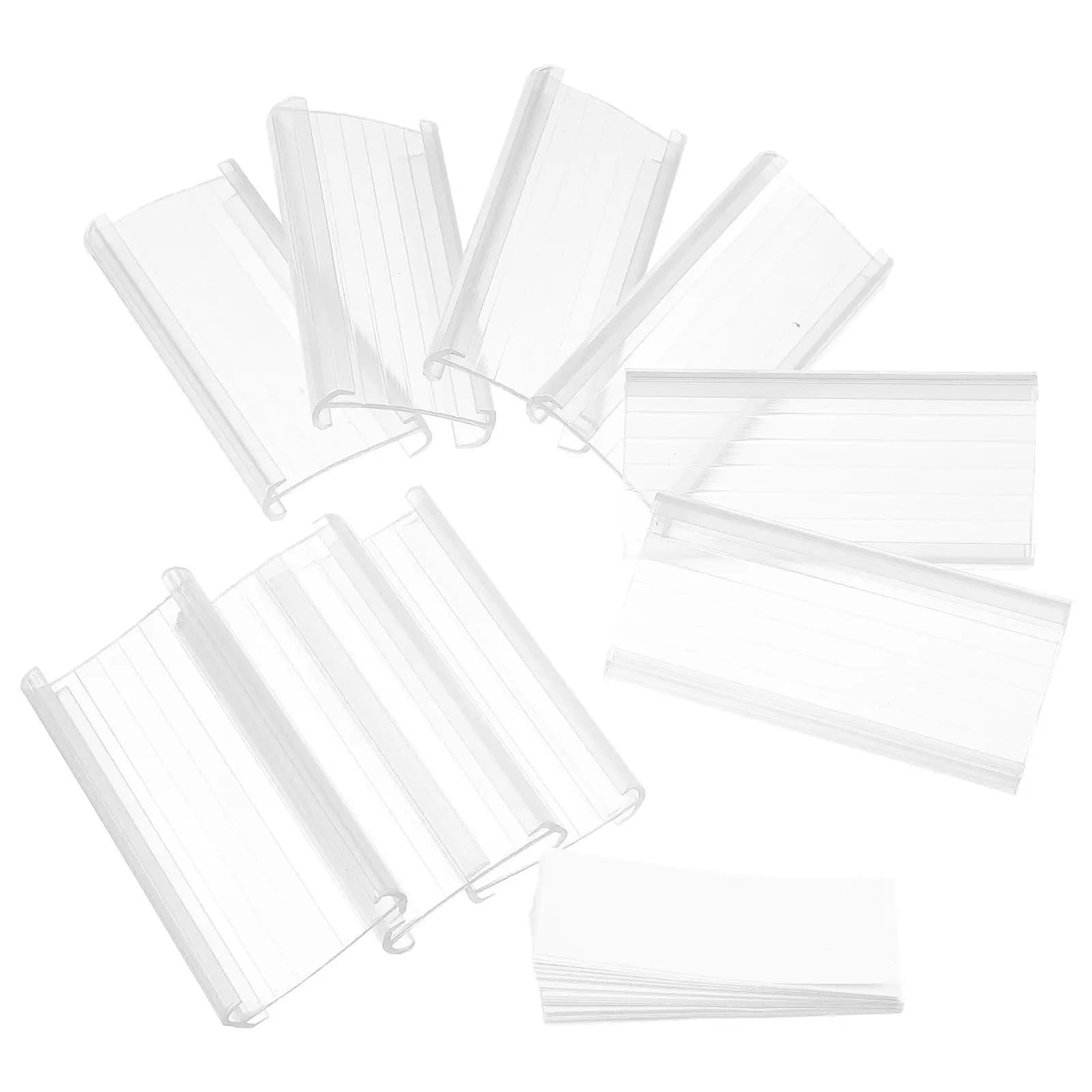 50 Pezzi Portaetichette da Scaffale, Clip per Cartellini Prezzi, Espositore per Supermercati, Negozi, Ristoranti, Uffici, Matrimoni, Mostre