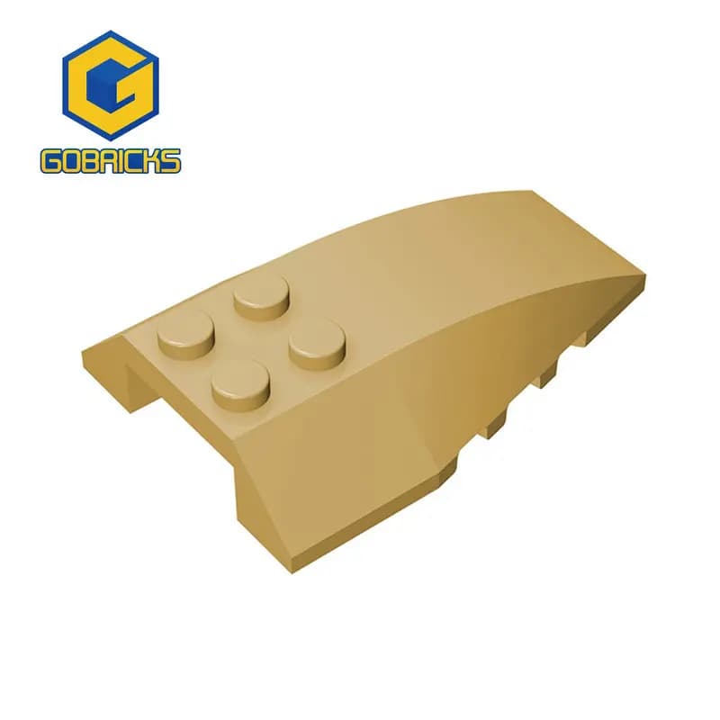 Gobricks 10PCS mattoni cuneo 6x4 triplo curvo compatibile con 43712 giocattoli assemblano blocchi di costruzione giocattoli tecnici fai da te