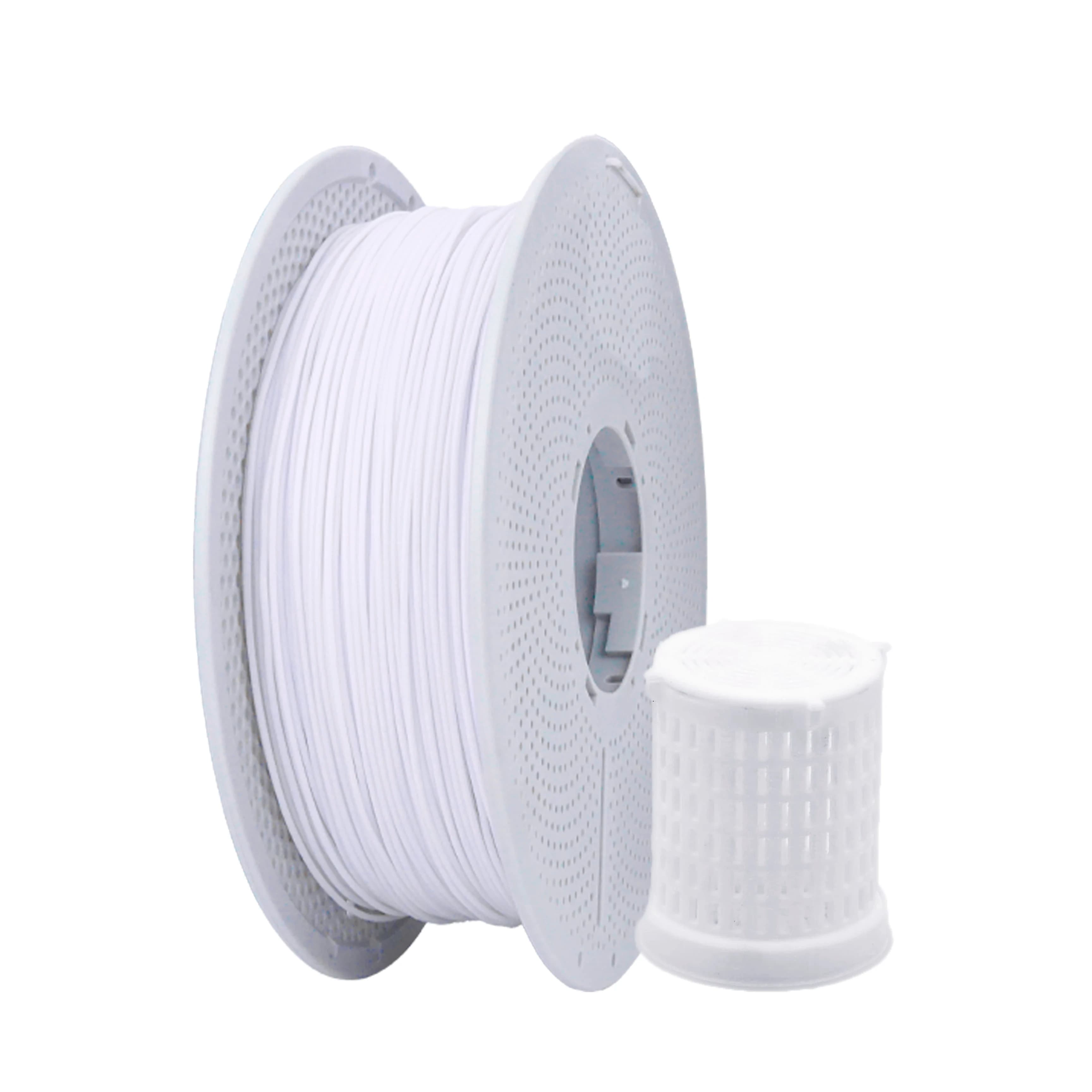 Filamento TPU bianco 1KG per stampante 3D 1.75mm, Filamento TPU ad alta velocità 95A, Filamento 3D flessibile 1KG per stampa rapida, Dimensionale A