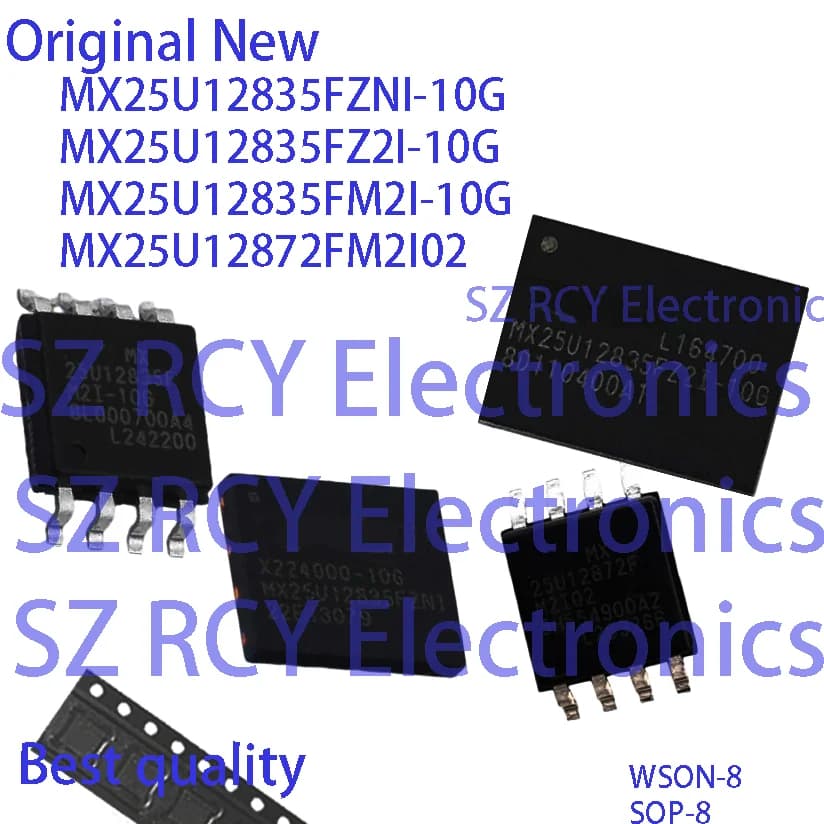 (5-50 PZ) NUOVO MX25U12835FZNI-10G MX25U12835FZ2I-10G MX25U12835FM2I-10G MX25U12872FM2I02 MX25U12835F 25U12872F NOR FLASH IC CHIP