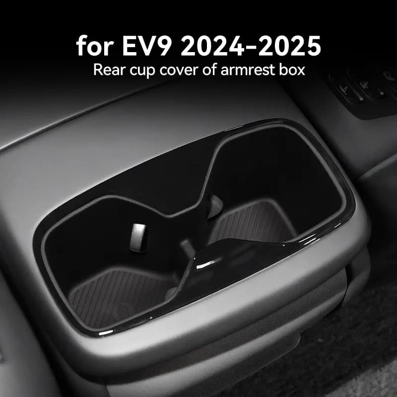 Organizer for box holders armrest TPE for Kia EV9 2024-2025 tray holders rear accessories interior black