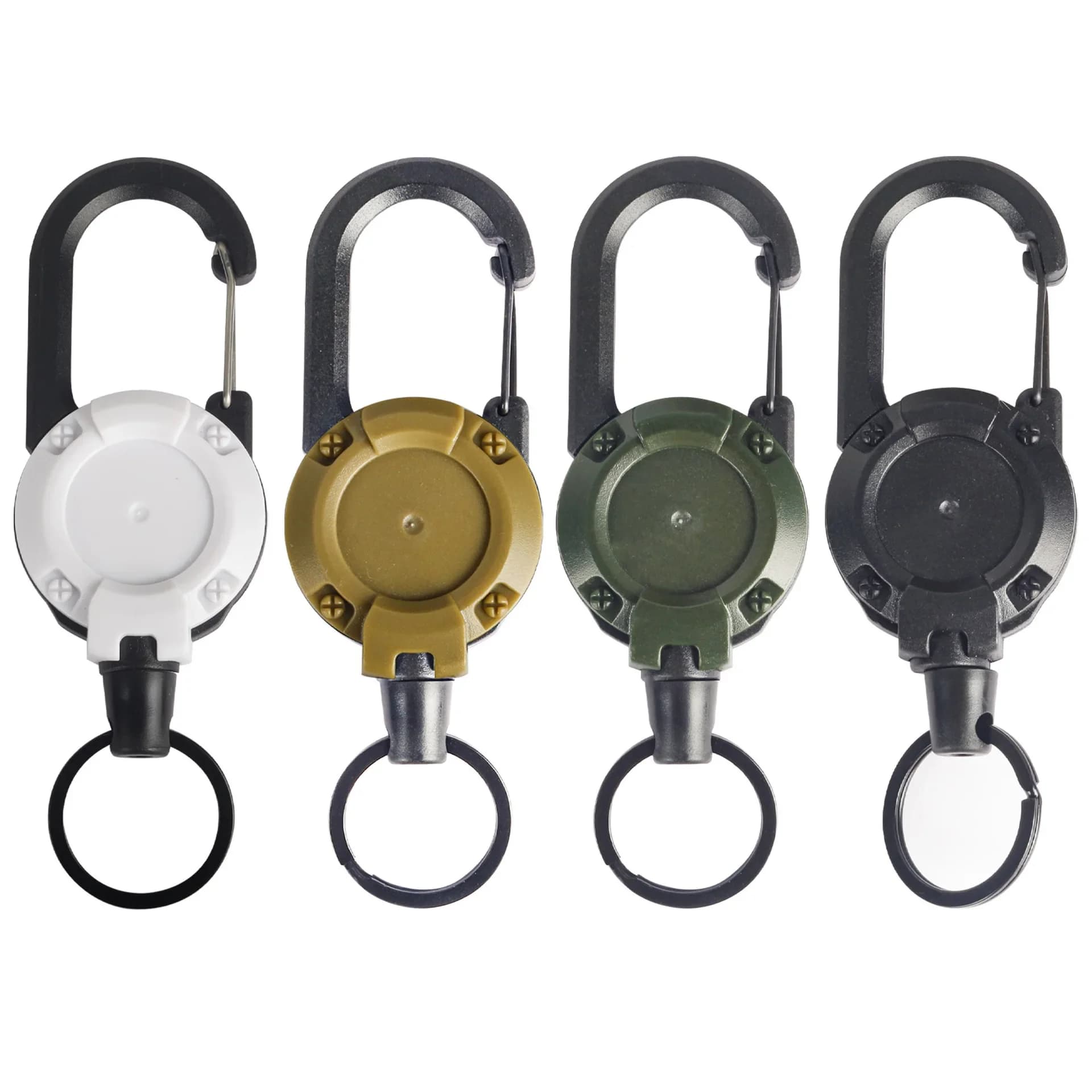 1 Piece Metal Elastic Keychain with Quick Hook Corda, Retractable Ring Sports Anti-Smarriage for Yoyo, Skipass, Identity Card