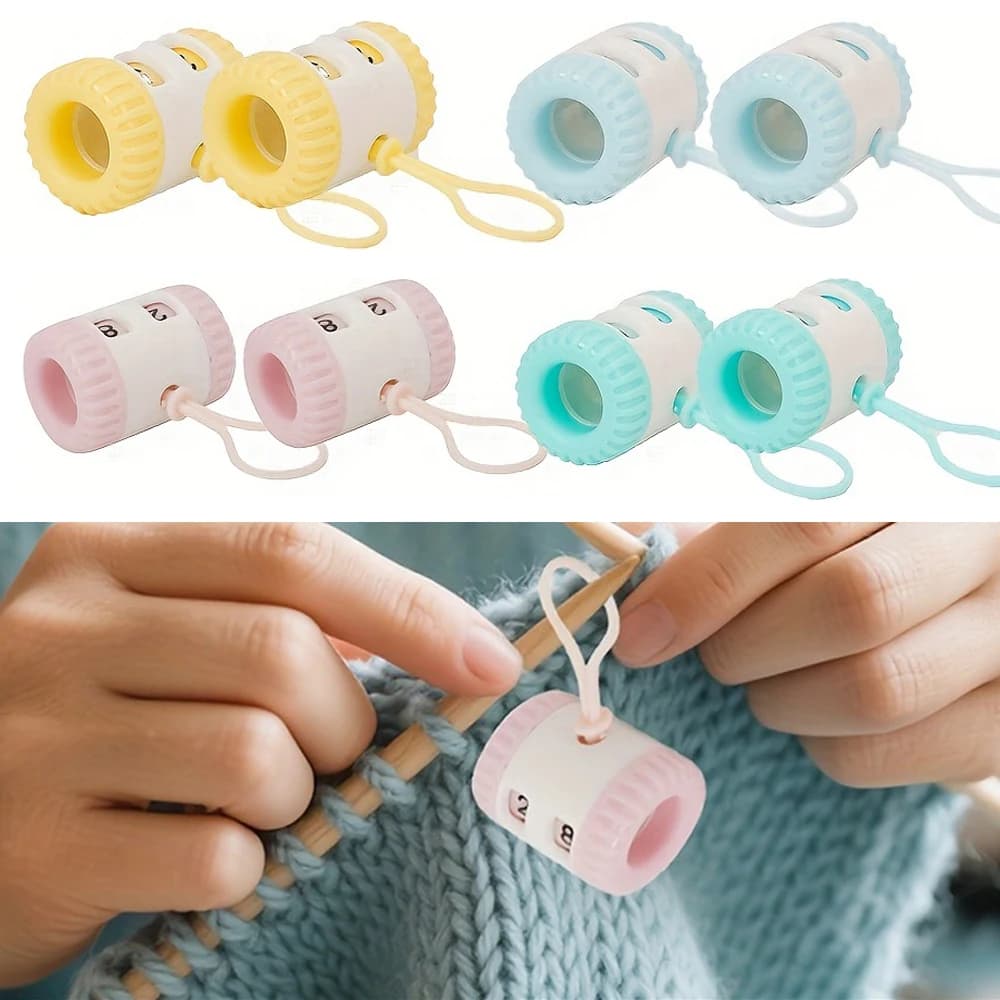 1pc contatore per maglieria in plastica con cordino contatore per punto a maglia pennarello per nozioni per maglieria accessori per strumenti per cucire
