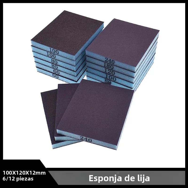 100X120X12mm Sanding Sponge Sandpaper 5/10 Pcs Medium Sanding Block Washable and Reusable Wet Dry for Wood Metal Furniture Paint