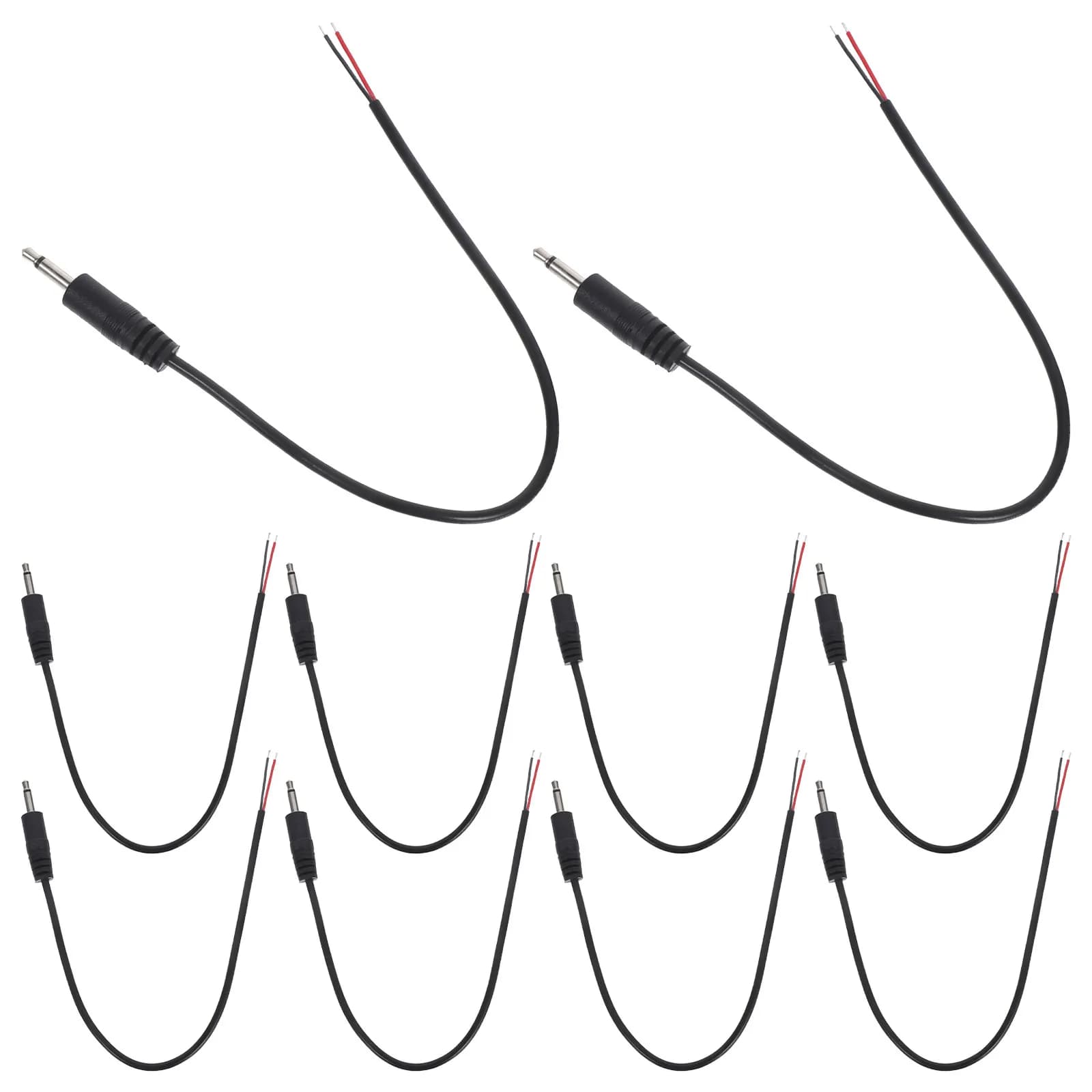10 Pieces Audio Cable from Jack Stereo Male 3.5 mm to Filo Nudo for Fa-da-te Repair Easy Devices Mp3, Mp4, Telephones, Games, Headphones and Microphones