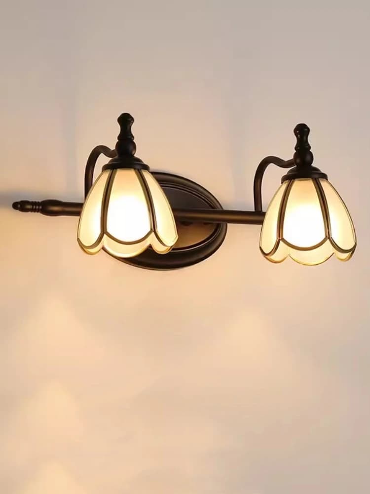 Nordic LED Specchio da bagno Lampada da tirare Interruttore a catena Illuminazione domestica Lampada da parete Nodern in vetro rame Sconce Lampara Pared