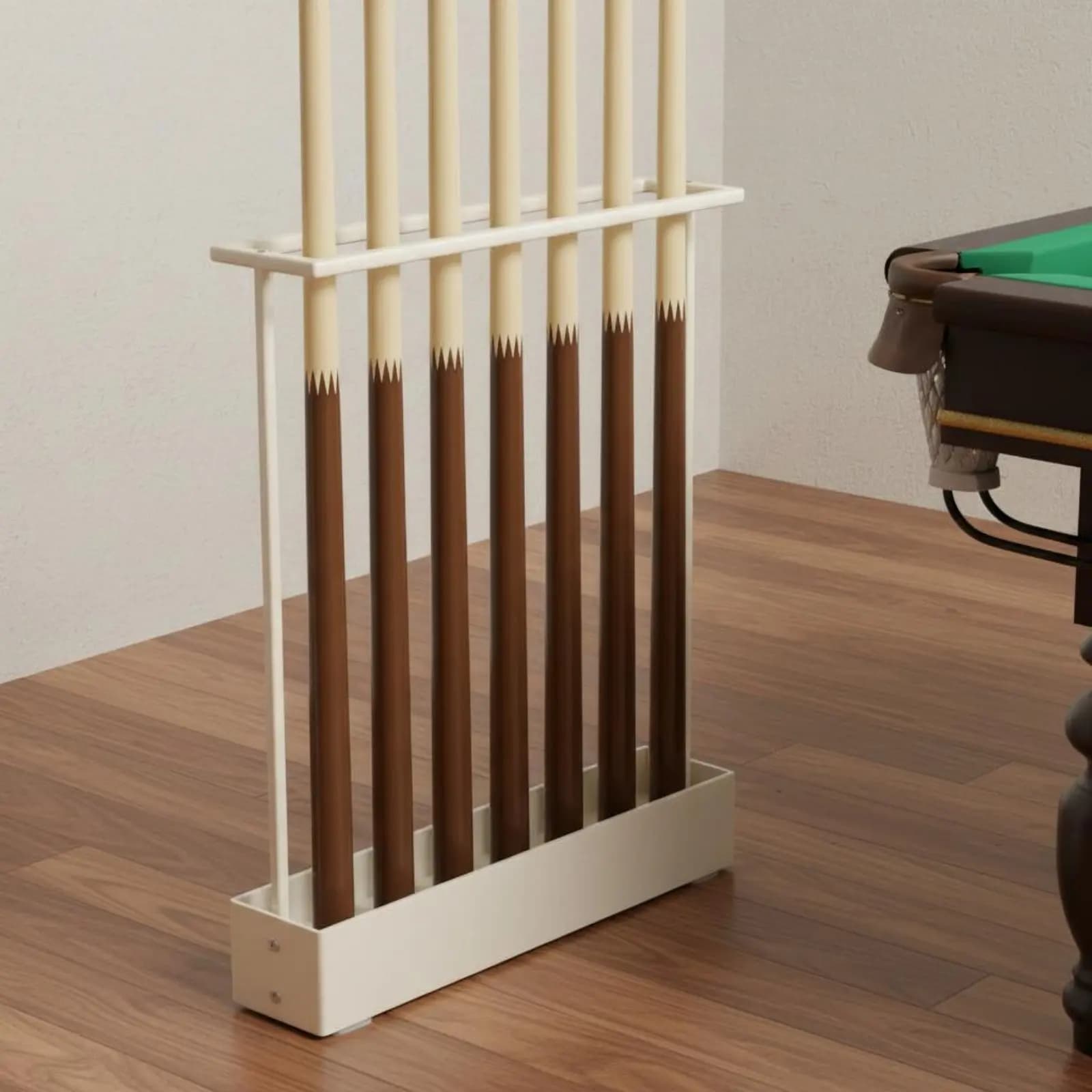 Billiard Cue Holder Easy to Organize Pool Cue Stand Pool Stick Stand Heavy-Duty Fishing Rod Holder Metal Frame for Game Room
