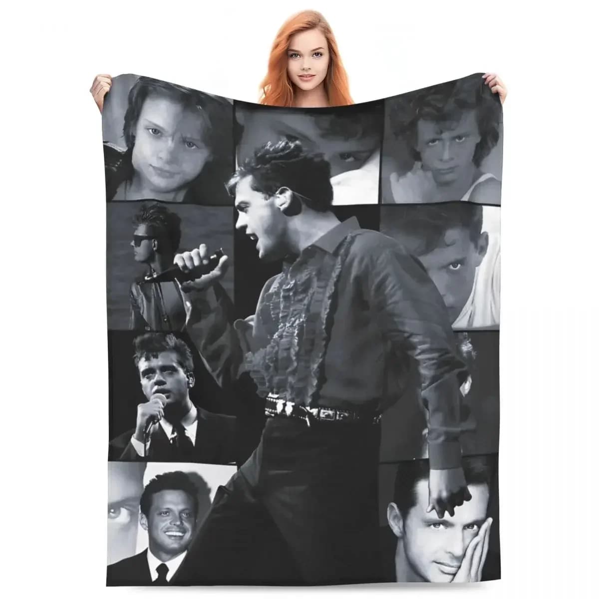 Coperta in pile Luis Miguel Tour Eras, traspirante, ultra morbida, per tutte le stagioni, per la casa, per auto