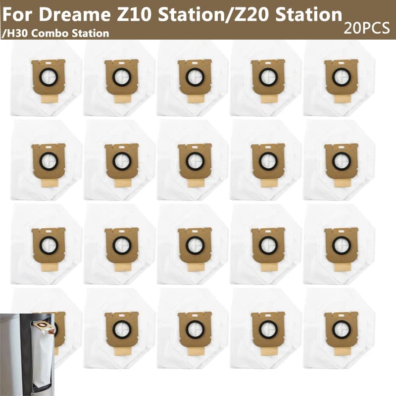 For Dreame Z10 Station / Z20 Station / H30 Combo Station Robot Vacuum Cleaner Replacement Dust Bag Garbage Bag Parts Accessories
