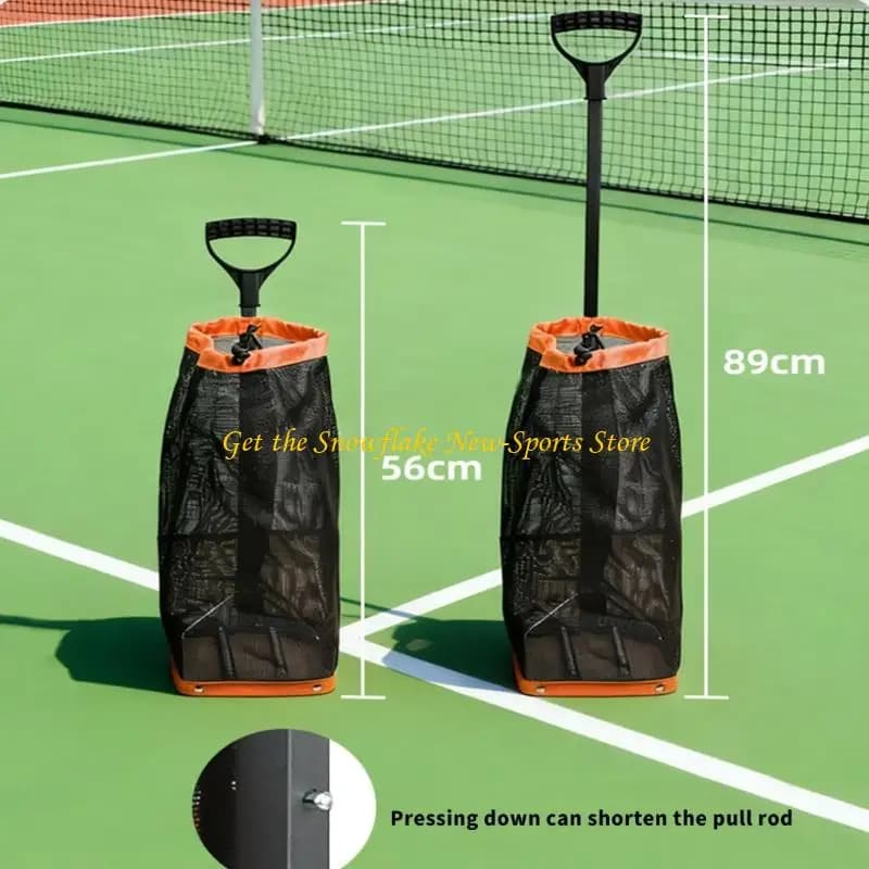 E56D Light weight Tennis Ball Hoppers Portable Adjustable Tennis Ball Pickers