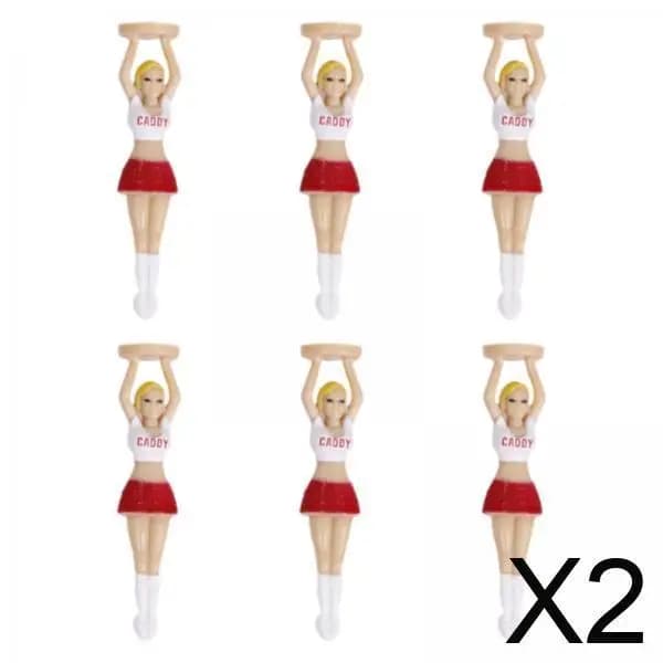Set di Tee da Golf in Plastica Modello Lady, Supporto Portatile per Palline, Regalo per Golfisti, Attrezzatura per Pratica di Golf Indoor e Outdoor