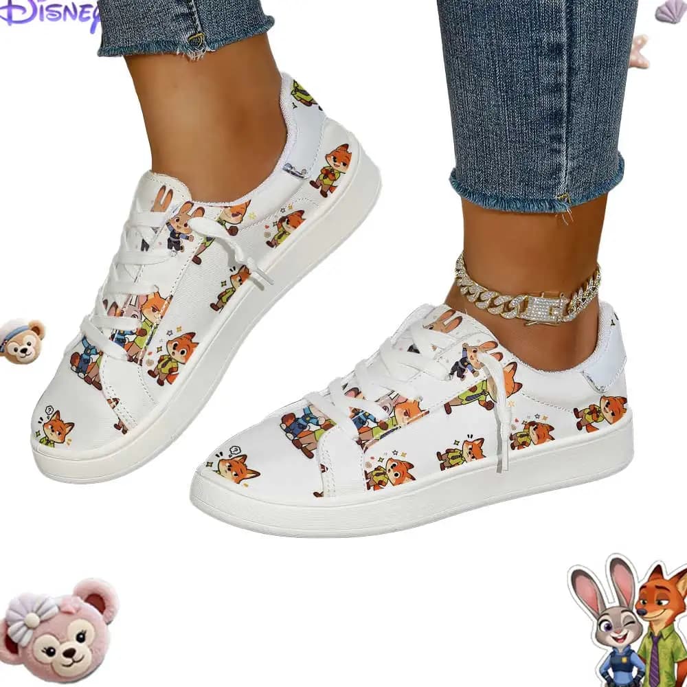 Sneakers basse da donna con stampa Disney Zootopia Nick Wilde - Calzature casual carine