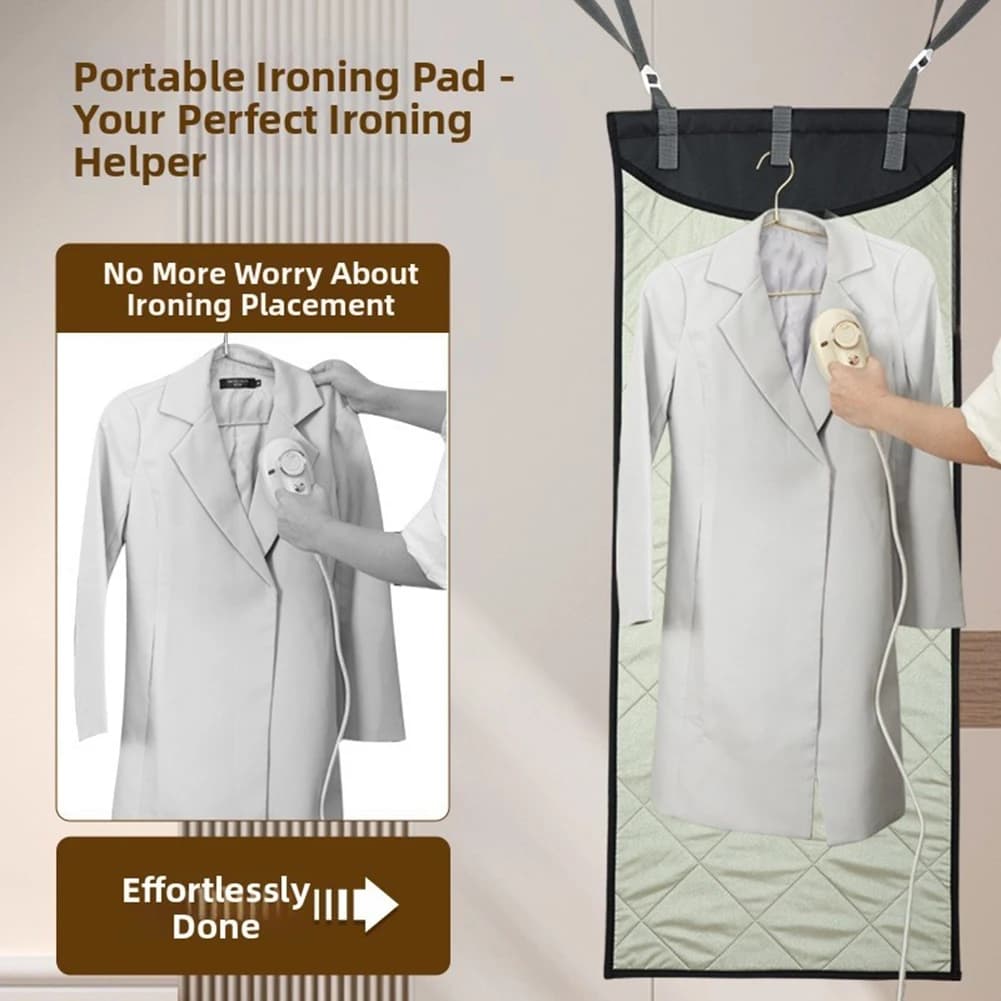 Over The Door Protective Clothes Steamer Pad, Ironing And Press Pad With Gloves Ironing Insulation Cloth Pad