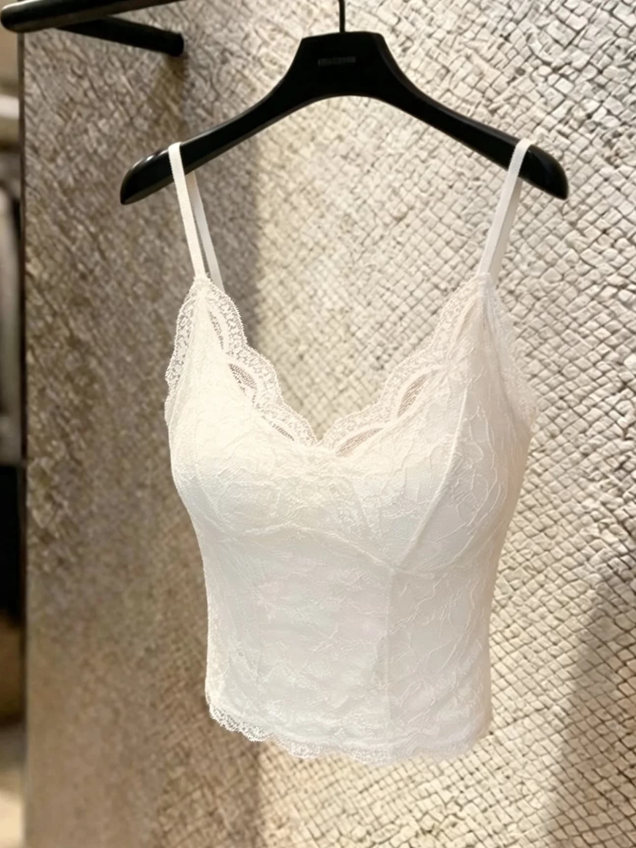 Elegant Lace V-Neck Strap Vest Women's Innerwear Outerwear Sexy Backless Pure Desire Top Short Sleeve Micro Stretch Color
