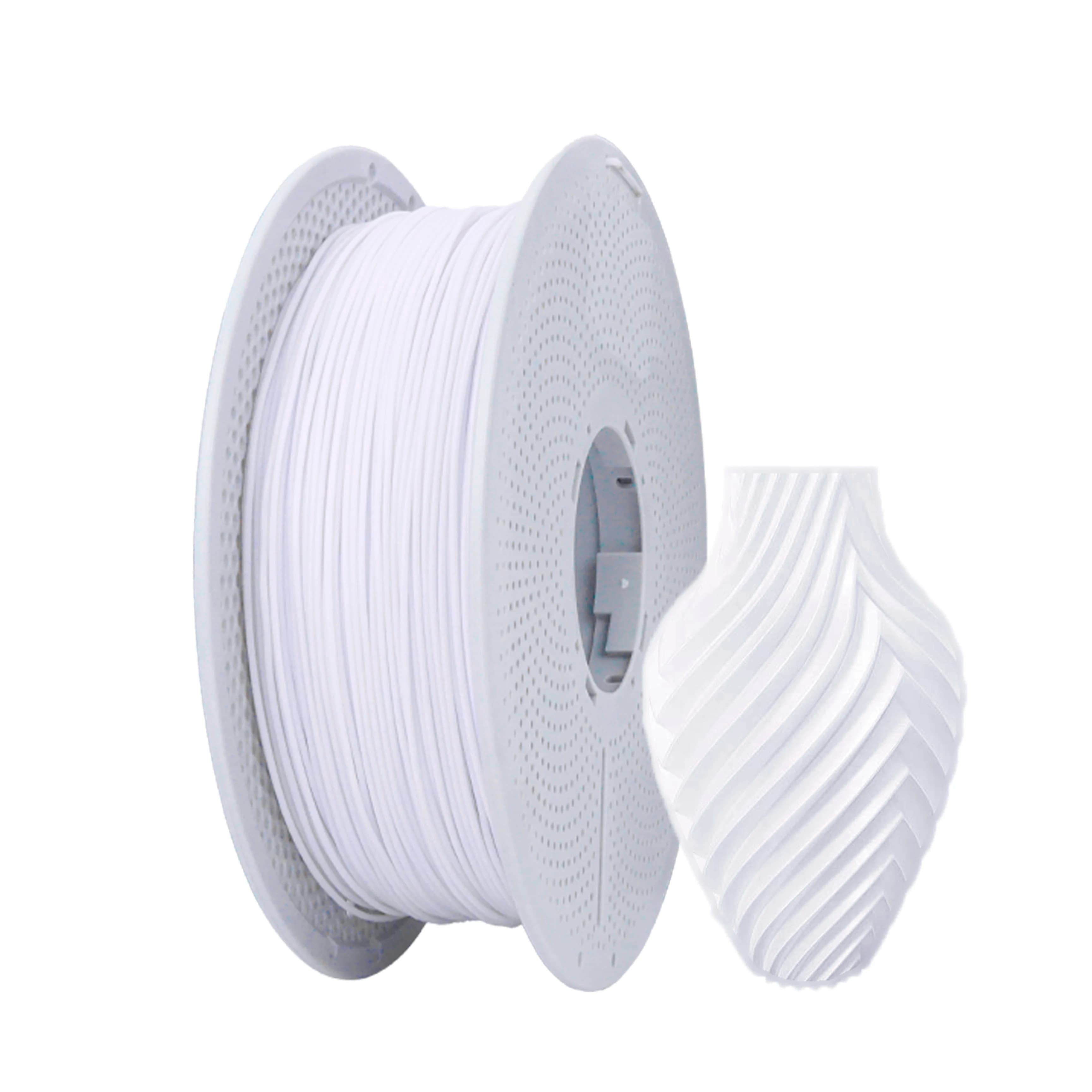 Filamento TPU Bianco 1KG per Stampante 3D, 1.75mm, Bobina da 2.2LBS, Precisione +/-0.03mm, TPU 95A 1KG Bianco