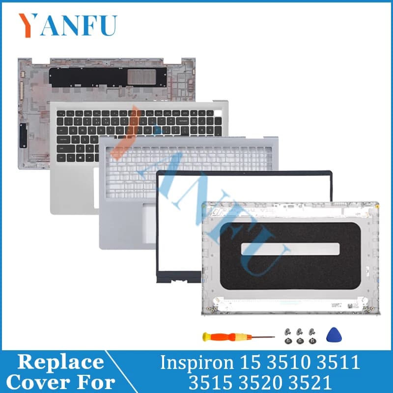 NUOVO Originale Ricambio Scocca per Laptop Inspiron 15 3510 3511 3515 3520 - Cover Posteriore LCD/Pannello Frontale/Poggiapolsi/Coperchio Asse/Cerniera