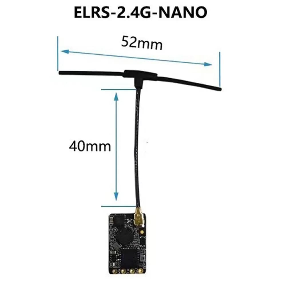 Ricevitore ELRS 2.4GHz NANO ExpressLRS con antenna a T, supporto aggiornamento Wi-Fi per droni FPV RC, ricambi