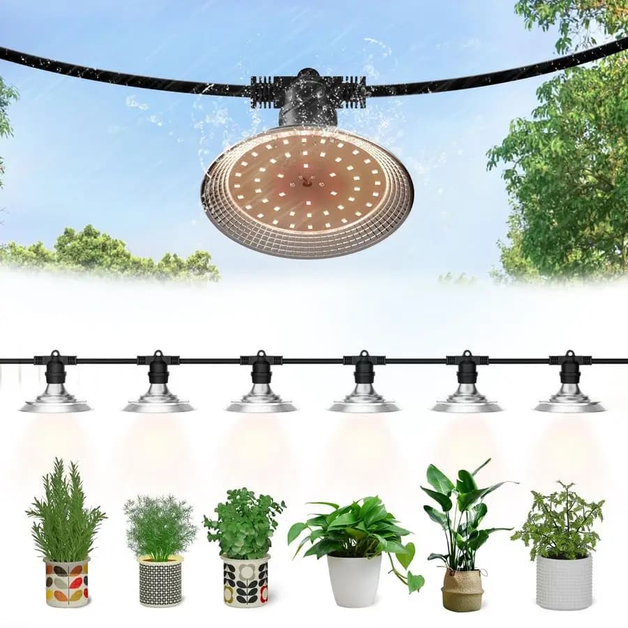 LED Lamp for Cultivation, Light Waterproof for Growth Plants, Mirror Light Complete with 21 Feet, Fit for Garden, Farm, Flowers, Semi