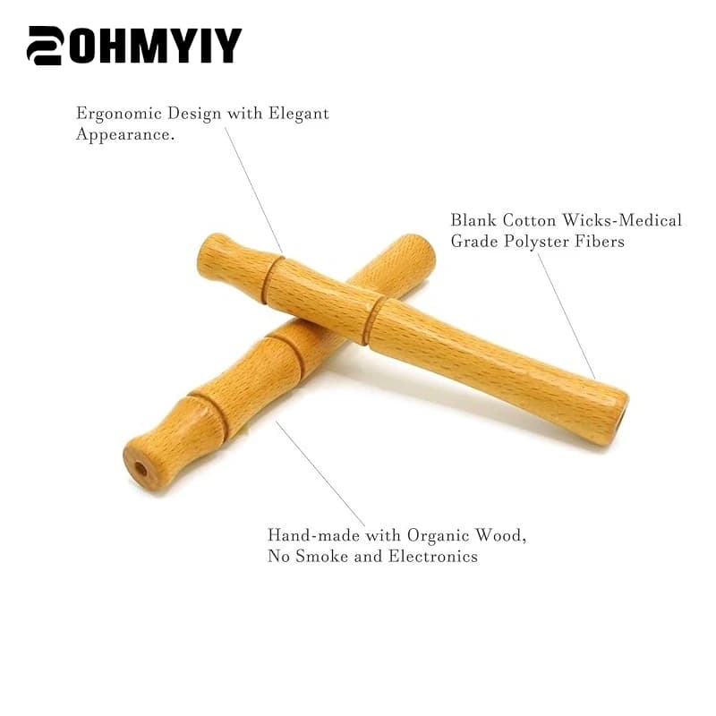 1set Aromatherapy Inhaler For Essential Oil, Quit Smoking Inhaler Stick, Wooden Personal Diffuser For Essential Oils