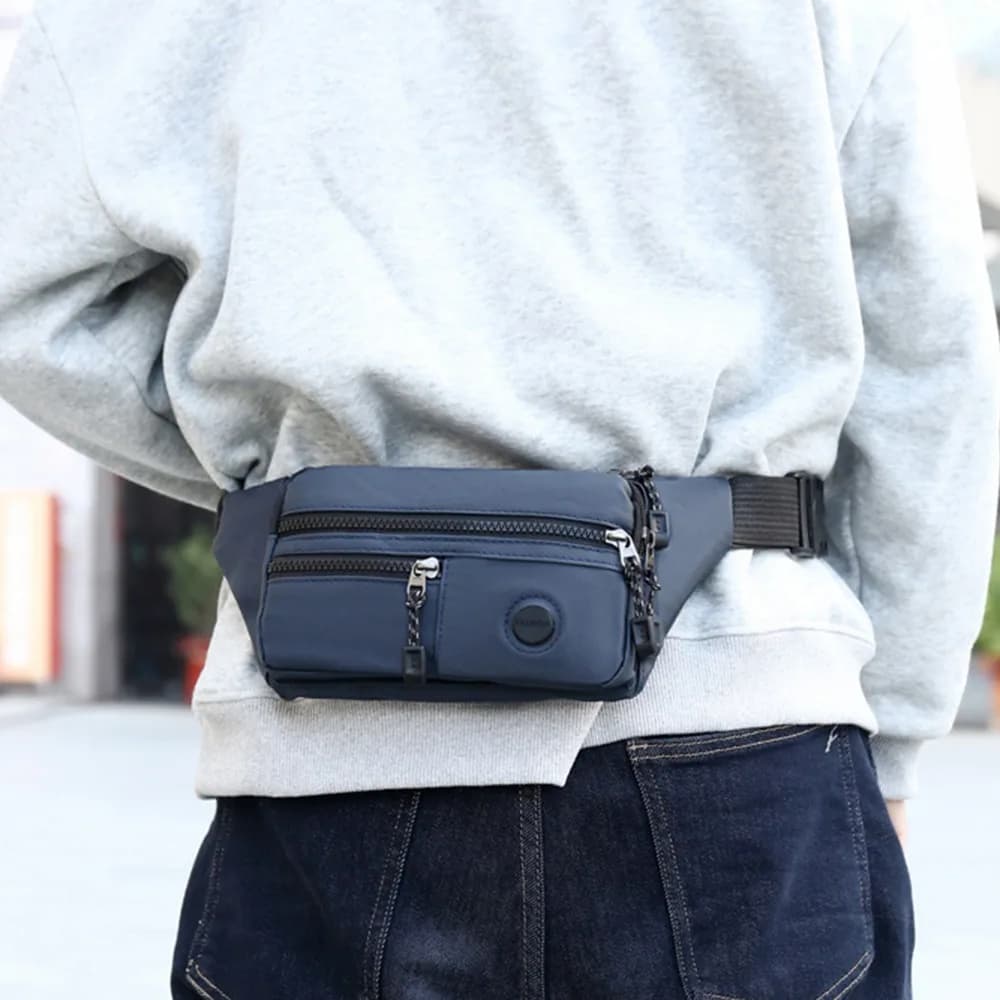 Multi-function Men Running Waist Bags Waterproof Large Capacity Fanny Phone Pack Belt Bag Wear-resistant Sports Phone Bag