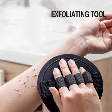 Body Exfoliating Bath Brush-Circular Scrubber for Dead Skin Removal, Painless Shower Tool, Moisturizing Bathing Towel, Skin Care