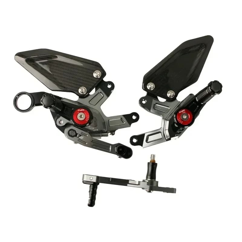 Moto in fibra di carbonio Sollevamento regolabile Spostare indietro Pedane Rearset Pedana posteriore Poggiapiedi per S1000RR S1000 RR 2015-2018