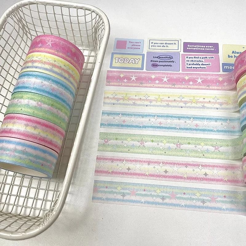 6pcs/lot Kawaii Retro Fruit Decorative Tape Set Cute Cartoon Creative Washi Tape School Stationery