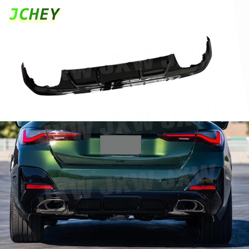 JCHEY carbon fiber rear diffuser, bumper spoiler for BMW 4 G26 425i 430i M Sport Sedan 2021 + ABS
