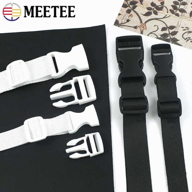 5/10Sets 20/25mm Nylon Webbing Tape Buckle Side Release Clasp for Dog Collar Backpack Strap Adjust Buckles DIY Sewing Accessory