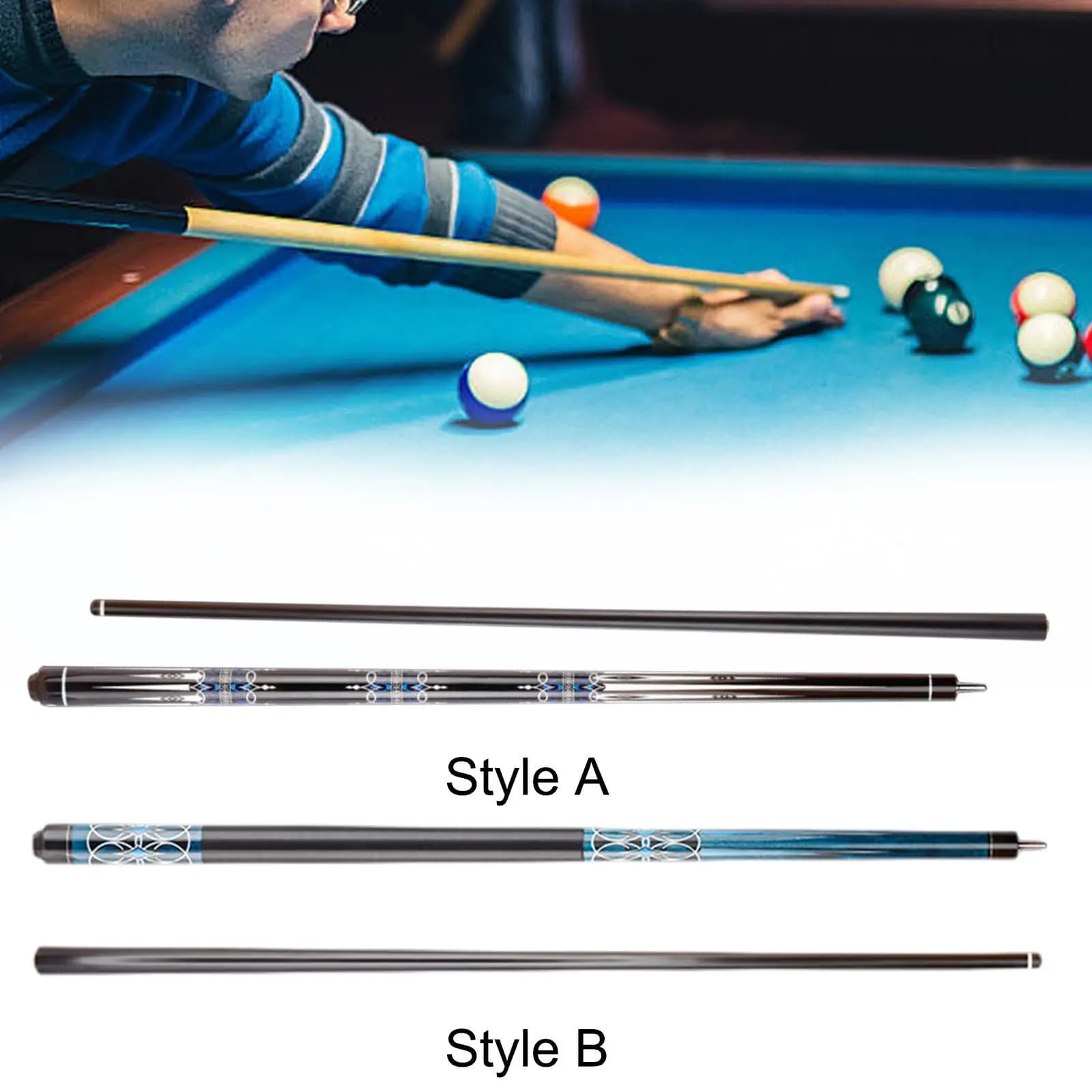 Stecca da Biliardo, Stecca da Snooker in Fibra di Carbonio 1/2 Split, Stecca da Biliardo per Giocatori Professionisti Uomini e Donne