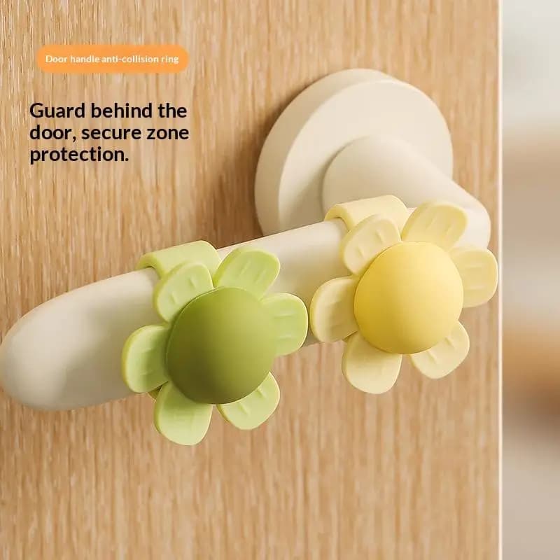 Protezione in silicone per maniglia della porta a forma di fiore, anti-collisione, coprimaniglia di sicurezza per bambini, per la casa
