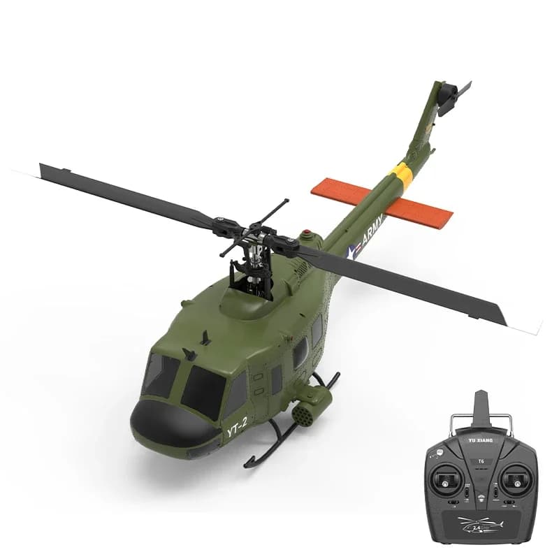 YUXIANG F07 RC Elicottero 1:34 UH-1 HUEY Scala 2.4G 6CH Mantenimento dell'altitudine Posizionamento del flusso ottico Doppio motore brushless RTF